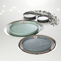 Assiette à desserts en mélamine à empiler, impression personnalisée nordique, 8 ", A5 A8, 4 pièces