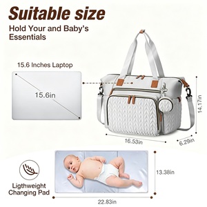 Bolsa de Pañales Grande de Poliéster RAYLON <span class=keywords><strong>para</strong></span> Bebé, Impermeable, <span class=keywords><strong>para</strong></span> Hospital, con Porta Chupetes, Cambiador y Correa <span class=keywords><strong>para</strong></span> Mamá - Product Image 2