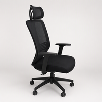 Chaise de bureau contemporaine MF - Chaise pivotante réglable avec dossier en tissu et structure en plastique, hauteur réglable