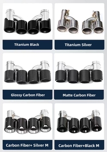 Karbon Fiber F10 F18 F11 BMW <span class=keywords><strong>M</strong></span> performans için M5 tarzı egzoz Quad İpuçları yükseltme mat/parlak - Product Image 6