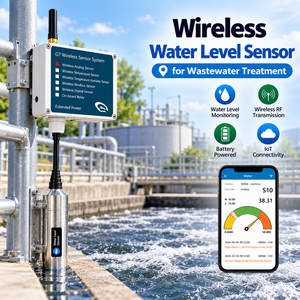 Sensor de Nivel de Agua Inalámbrico a Prueba de Agua para Uso Industrial, Sensores IoT para Tratamiento de Aguas Residuales, Monitor Detector - Product Image 1