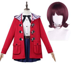 Disfraz de Halloween para Mujer, Cosplay de Anime <span class=keywords><strong>Nina</strong></span> Iseri, Chaqueta Roja, Vestido Exterior, Falda, Disfraz AOKG-168 - Product Image 1