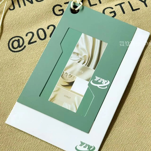 Tùy chỉnh quần áo giấy treo tag tái chế sang trọng hạt tóc Swing hangtags labelfor may với thiết kế thương hiệu của riêng bạn - Product Image 1