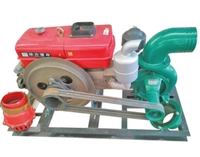 Mesin Diesel 18 HP Berpendingin Air Koneksi Fleksibel Unit Pompa Air 6-inci