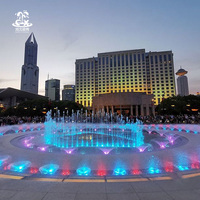 Fuente Musical Circular de Acero Inoxidable para Jardín, Fuente de Agua Danzante con LED Pequeña, Tamaño Personalizado Disponible