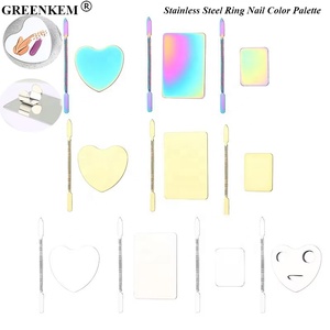 Palette de couleurs d'anneau d'<span class=keywords><strong>ongle</strong></span> d'acier inoxydable Palette peinte d'or de coeur <span class=keywords><strong>papillon</strong></span> mélangeant des outils d'affichage d'art d'<span class=keywords><strong>ongle</strong></span> de plaque de peinture de <span class=keywords><strong>dessin</strong></span> - Product Image 1