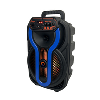 Haut-parleur sans fil populaire en plastique pour extérieur, 8 pouces, 10W, avec télécommande V5.3, recharge solaire et lampe torche LED RGB pour la nuit