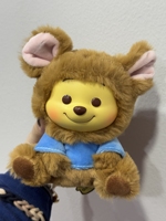 100% Original Cartoon 9PCS/Boîte Miniso Winnies the Poohs Naughty Party Series Pendentifs en vinyle et peluche Boîtes mystères Porte-clés suspendus