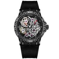 Reloj de Hombre de Cuarzo, Esfera Grande de 45 mm, Manecillas Personalizadas, Correa de Silicona Luminosa, Caja de Aleación, Resistente al Agua 30 m, Moderno
