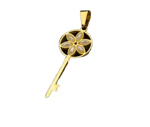 Europa America Stijl Elegant Rvs Vergulde Hanger Oorbellen Set Classic Unisex Key Sieraden Design Voor Kinderen