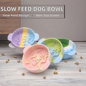 Gamelle anti-glouton en silicone écologique pour chien, grande taille, antidérapante, qualité alimentaire, facile à nettoyer pour chats et chiens, utilisation intérieure/extérieure/en voyage - Product Image 2