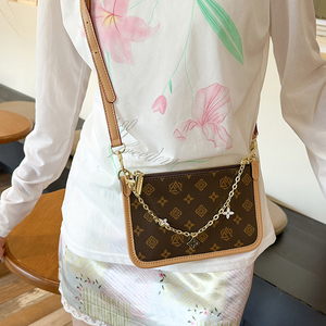 Luxury Designer Inspired Monogram Canvas Chain Crossbody Shoulder Bag Women Messenger Bag - Product Image 4