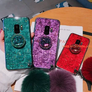 การจัดส่งฟรีเคสโทรศัพท์สำหรับ Samsung S10 Note10 9ขนลูกคริสตัล3D ยึดสายเพชรปกสำหรับ iPhone 11 Pro 7 8 Plus XS