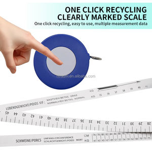 Ruban de mesure du poids du bétail avec enroulement automatique, nouvelle règle de mesure du poids des animaux pour les porcs, les vaches et les bovins - Product Image 3