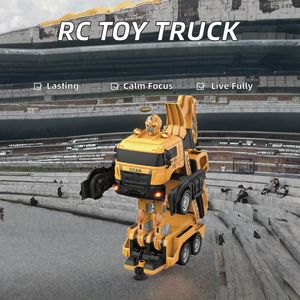 Voiture RC transformable 4x4, véhicule d'ingénierie, jouet robot, excavatrice électrique télécommandée, camion grue, jeu intérieur/extérieur - Product Image 2