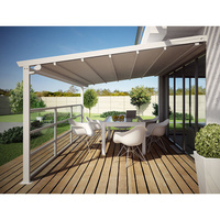 Chinois 4x3 toit jardin système rétractable auvent Gazebo Restaurant Pergola aluminium tente porte matériaux de construction