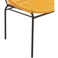 Fauteuil d'extérieur en rotin tressé Acapulco, empilable, moderne, en métal, pour la détente en plein air - Vente en gros