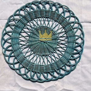 Assiette de présentation et set de table en rotin écologiques personnalisables, faits à la main au Vietnam, pour la maison et les fêtes - Product Image 4