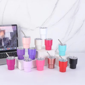 Paquete de 6 Vasos Pequeños de 3 oz a Prueba de Fugas para Sublimación, Vaso de Acero Inoxidable de Doble Pared, Mini Vaso de 2 oz con Pajita para Fiestas - Product Image 3