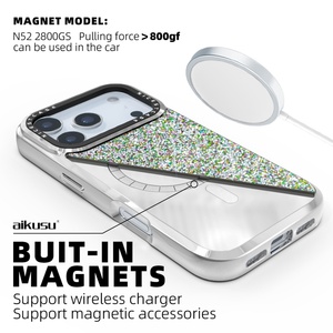 Étui de téléphone Aikusu Diamond Bling pour iPhone 17 Pro Max, étui de téléphone portable en cristal de luxe pour filles pour iPhone 17 Pro 16 Pro Max 16Pro - Product Image 4