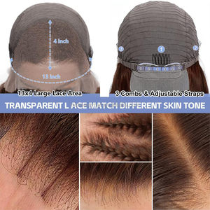 <b>Deep</b> Curly <b>Wave</b> Raw Brazilian Hair Virgin Glueless <b>Wigs</b> Human Hair Lace Front Pre Plucked Wear and Go HD Lace Frontal <b>Wigs</b> - Product Image 6