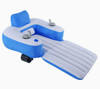 Bouée de piscine motorisée pour adultes, chaise longue gonflable électrique avec double moteur et porte-gobelet, stock d'usine