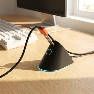 Organizzatore per Cavi USB per <span class=keywords><strong>Mouse</strong></span> da Gaming <span class=keywords><strong>con</strong></span> Luce RGB, in Plastica ABS, <span class=keywords><strong>con</strong></span> Clip Retrattile per Laptop/PC Desktop - Product Image 1