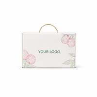 Ensemble de boîte d'emballage et de sac de courses pour fraises de qualité supérieure, boîte cadeau personnalisée pour fruits frais et cadeaux saisonniers