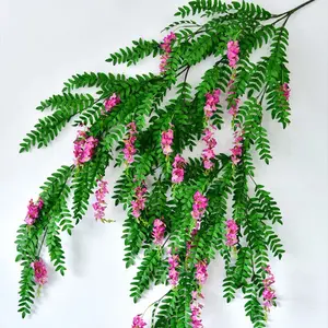 SV001TY 130センチメートルGarden Wedding Party Wall Hanging Artificial Flower Vines Simulation Wisteria槐Flower Rattan Artificial Pl