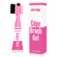 Gel Coiffant Professionnel pour Bords avec Brosse – Fixation Forte, Sans Résidus, pour Cheveux de Bébé – Marque Privée