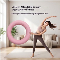 Haltère annulaire lesté en fonte avec revêtement en silicone et finition effet huile pour le yoga, le Pilates et le fitness - Style anneau