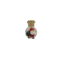 Diffuseur de parfum pour voiture de Noël 8 ml, pendentif carré en cristal, bouteille en verre avec couvercle en cristal, désodorisant aromathérapie, motif dessin animé