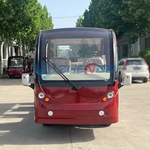 Popular Red 11 Passengers Sightseeing Bus New China Luxury Tourist Electric Mini Sightseeing Bus With CE Certification - Product Image 2