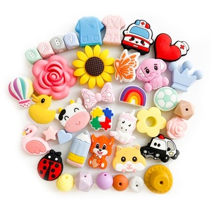 Perles en vrac en silicone de qualité alimentaire, motif <span class=keywords><strong>Minnie</strong></span>, pour la fabrication de stylos, de bijoux et de chaînes de sucettes pour bébés - Product Image 5