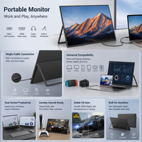 Moniteur portable de jeu ultra fin 60Hz 100Hz 1080P 2K 16:10 QHD, écran d'ordinateur portable de 15,6 à 23,8 pouces pour Xbox PS5 Pro