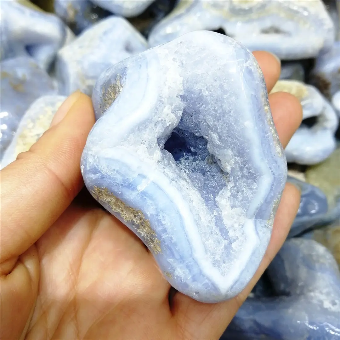 Cristaux de Quartz naturels, 30 pièces, Agate dentelle bleue, cristal géode, soin, spécimen, livraison directe