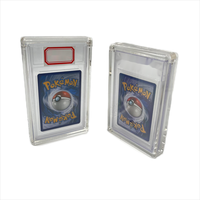 Acrylique Plastique Sports Graded Card Dalle Ultrasonic 35pt 55pt Trading Card Case Stand Holder For Pokemon Card Slabs