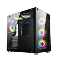 AntarcChill Computer Cabinet Gaming Box Pc Parts ATX Pc Case RGB Desktop Plastic Raspberry 3 Computer Case Stock