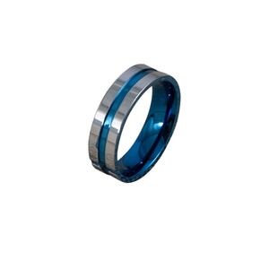 Stainless Steel Cross <b>Ring</b> Blue Geometric Design Unisex Fashion Jewelry SA1050 - Product Image 5