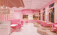 Diseño de Interiores de Cafetería Moderna, Decoración Personalizada, Barra de Cafetería a Medida, Muebles de Madera para Tienda de Dulces