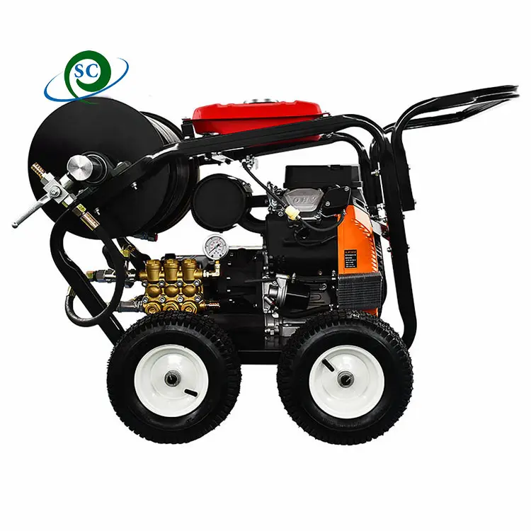 80LPM drain cleaning machines 200bar high pressure water jetting for sewer pipe washing