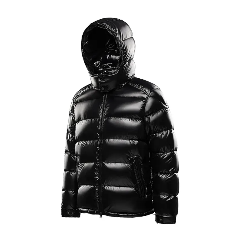 All'ingrosso OEM Puffer Shiny poliestere Design Fashion Luxury Russia imbottito tuta invernale da uomo giacca a quadri per uomo