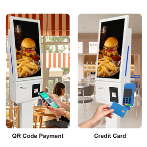 Kiosco de autoservicio interactivo de señalización digital de 21.5/23.8/27 pulgadas con pago con tarjeta para saltar la cola en tiendas de alimentos. - Product Image 1
