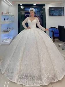 S0310G 2026 Elegant New Hot -selling Lace V -neck Tie the Bride Chapel Bow Gown Train Wedding Dress - Product Image 2