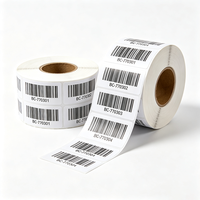 Etiquetas de Rollo de Código de Barras Personalizadas Haoxuan, Papel Térmico Directo, Impresión de Alta Velocidad, Adhesivos para Rastreo de Productos