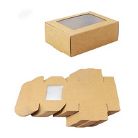 Boîtes cadeaux en papier pliables de petite taille avec fenêtres transparentes pour l'emballage de bonbons, biscuits, chocolats, desserts, savons faits à la main, échantillons cosmétiques