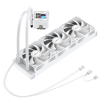 Refroidisseur liquide pour jeux COOLLEO ICE CORE VISION 360 WH ARGB à roulement fluide pour boîtier d'ordinateur Intel LGA115X/1200/1700/1851 AM4/AM5