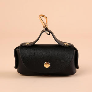 무료 엠보싱 로고 가죽 개 똥 가방 홀더 디스펜서 가죽 끈 - Product Image 5