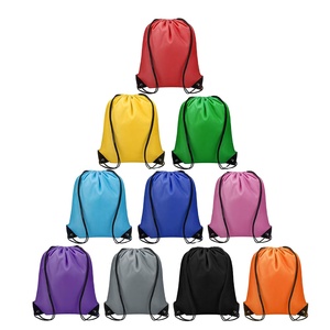 บรรจุ 50 ชิ้นขายส่ง 210D 34*42 ซม. กระเป๋าเป้สะพายหลังแบบมีเชือกสำหรับปาร์ตี้ยิมกีฬาทริป - Product Image 1