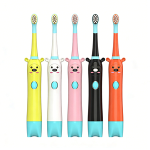 Brosse à dents électronique pour enfants, lot de 2 têtes, pas besoin de charge, alimentée par piles AAA, étanche IPX7, 3 modes de nettoyage - Product Image 1